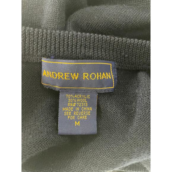 Andrew Rohan black sweater logo vest "dfcu financial" women's size medium - Picture 5 of 5